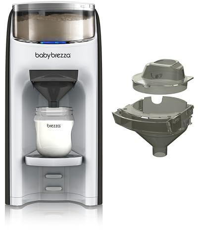 Baby Brezza - Formula Pro Advanced, Preparador de Biberones Automático y Dosificador de Fórmula, Máquina para hacer Biberones, Incluye Recambio de Embudo y Cubierta, Set Blanco