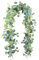 Ghirlanda di Eucalipto Artificiale 180cm, Eucalipto Artificiale Primavera Ghirlanda Verde Foglie di Pianta Artificiale Foglie Finte Realistiche per Decorazioni del Giardino Sfondo Muro Arco di Nozze