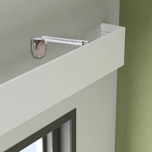 Bastone decorativo per tende con montaggio a parete, altezza 10,5 cm, lunghezza 4,3 m, elegante mantovana e copertura per finestre eleganti cornici e cassette