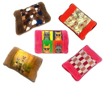 TEMPO DI SALDI Borsa Acqua Calda Elettrica 27x20 cm con rivestimento Peluche Ricaricabile in 10 Minuti, Scaldamani Elettrico con Tasche, Scaldino Pancia, Boule Acqua Calda Elettrica