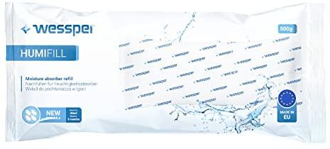 Wessper absorbedor de humedad, recarga de gránulos deshidratantes 500 g, para todos los deshumidificadores, antihumedad doméstica, sin electricidad -20 unidades