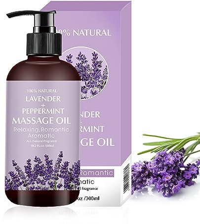 Lavendel Massageöl zur Beruhigung, Beruhigung und Entspannung müder, schmerzender Muskeln Massageöl Ideales Körperöl zur Befeuchtung der Haut für Männer und Frauen