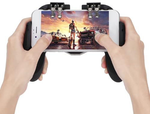 Pubg Mobile Controller Mobil Gaming Controller Abs Black Mobiltelefon Spelkontroller Värmeavledning Gamepad Strömhandtag med Kylfläkt