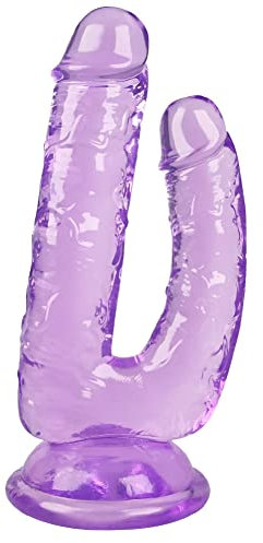 Roluck Doppeldildos mit Starken Saugnäpfen, Anal Vagina Sexspielzeug Doppelend-Dildo für Frauen, Realistischer Dildo Sexspielzeug Anal Plug für Frauen Männer Lesben Paare