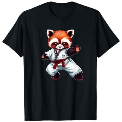 Ninja Red Panda Karaté Arts Martiaux Jiu-jitsu Judo Taekwondo T-Shirt