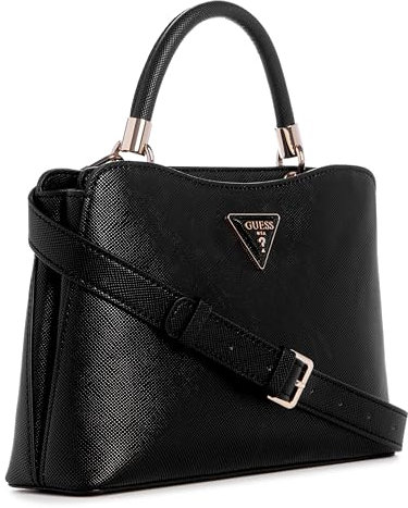 GUESS Gizele Compartment Satchel Black