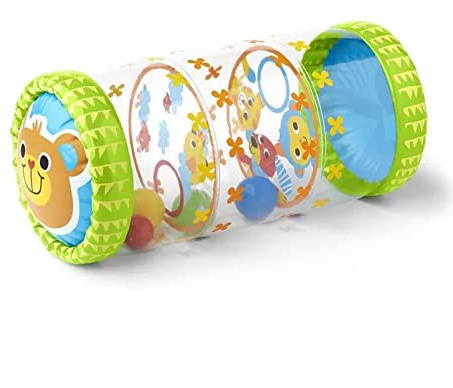 Srliya Giocattoli Striscianti per Lo Sviluppo Iniziale in PVC Gonfiabile per Bambini con Palline e Campanelli per Bambini da 3 Mesi a 3 Anni