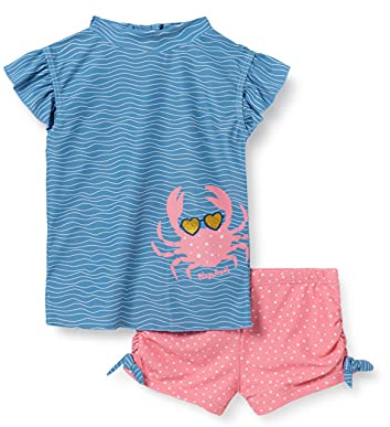 Playshoes Unisex barn UV-skydd badset tvådelad simskjorta badshorts badkläder, cancer, 134-140
