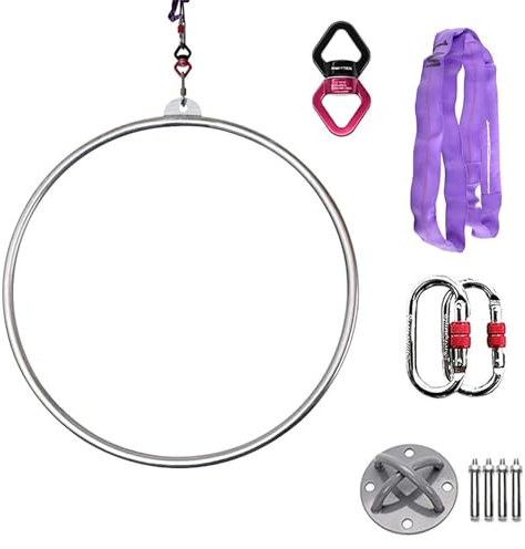 Qiang Play Juggling - Aerial Hoop fit für Luftakrobatik und Aerobic - Durchmesser 85 bis 100 cm - Aerial Yoga-Ringe Aerial Yoga Ausrüstung Zirkusluftausrüstung,Diameter-85cm(33-1/2)