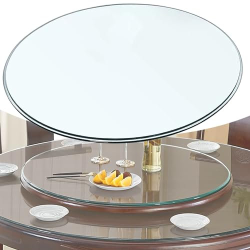 SAGIDAR Vidrio Templado para Mesa De Centro, Superficie Redonda De Mesa De Cristal 35cm-100cm, Cristales A Medida Tablero Superficie Redonda De Mesa, Duradero E Irrompible, Fácil De Limpiar