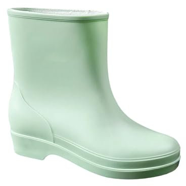 SRTUMEY Rain Boots for Women Women's Rain Slip Casual Shoes Short Ankle Boots Outdoor Fashion Women's Casual Shoes Womens Wellington Size 7 Green