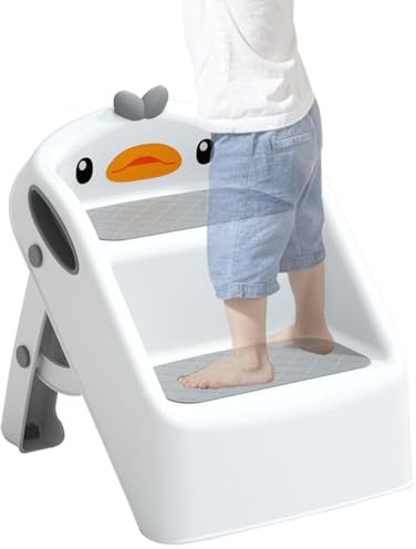 Sgabello per bambini per WC, sgabello pieghevole | Sgabello da bagno per bambini Sgabello pieghevole a 2 gradini | Sgabello per bambini Sgabello per WC compatto per bambini per la casa