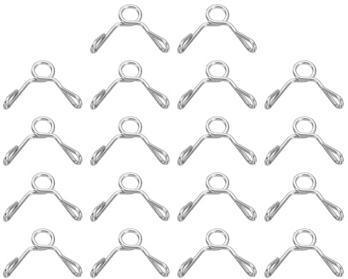QUARKZMAN Colliers De Serrage Pour Tuyau De Ligne De Carburant, 30Pcs 3mm ID 3.5mm Max. ID 304 Acier Inoxydable Tuyau D'eau Tube D'air Ressort Colliers De Serrage Scooter ATV, Argent