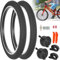 RUTU 20 Pouces pneus de vélo 20 x 1,95/2,10 avec pneus de vélo à Chambre à air 56-406 BMX pour Enfants 20x1,95 20x2,0 20x2,1 20x2,125 20x2,20 2-Pack