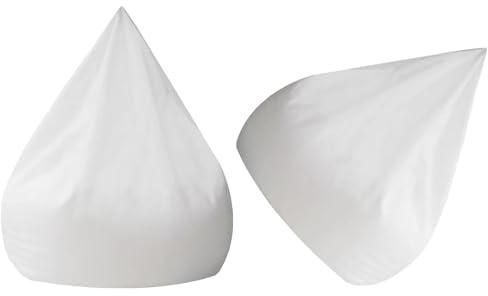 Kuleyang Bean Bag Cover, M-Size 80x90cm Fabric Replacement Cover, Lazy Sofa Liner for Adults & Kids, White&Grey, Living Room, Garden, No Filler