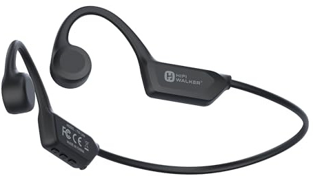 HIFI WALKER T10Lite - Auriculares inalámbricos Bluetooth 6.0 para deportes, conducción ósea con HiFi estéreo, 18 horas de autonomía, conexión dual de dispositivos, 28 g de peso ligero para correr