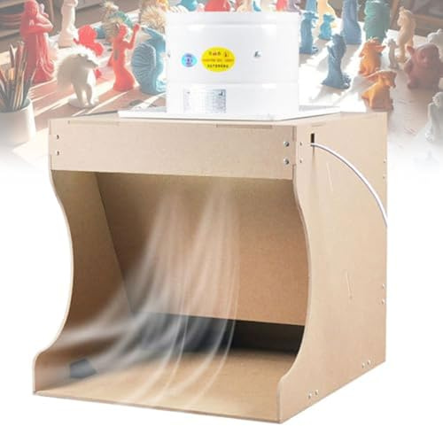 Kit de cabine de pulvérisation aérographe avec lumière LED et ventilateur d'échappement 80 W, ventilation professionnelle pour bricolage, peinture, modélisme, décoration de gâteau