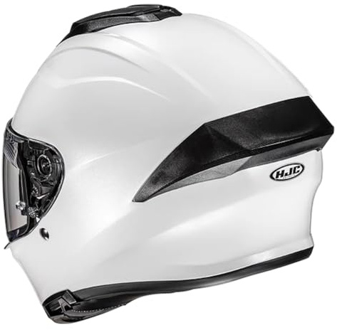 Casco de Moto Integral HJC C71 Designed Solid Blanco con Visor Solar | Unisex Hombre y Mujer Homologado ECE 22.06