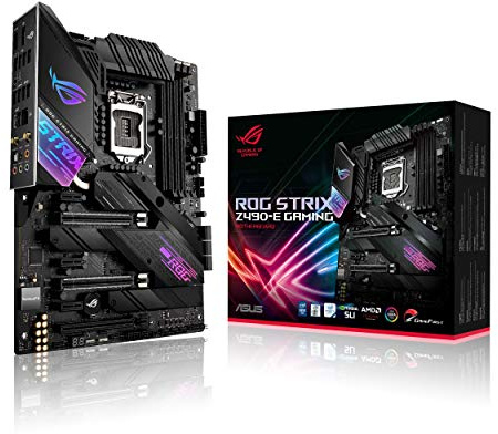 ASUS ROG Strix Z490-E Gaming Z490- WiFi 6, LGA 1200 (Intel 10th Gen) ATX Gaming Motherboard, 14+2 Power Stages, DDR4 4600, Intel 2.5 Gb Ethernet
