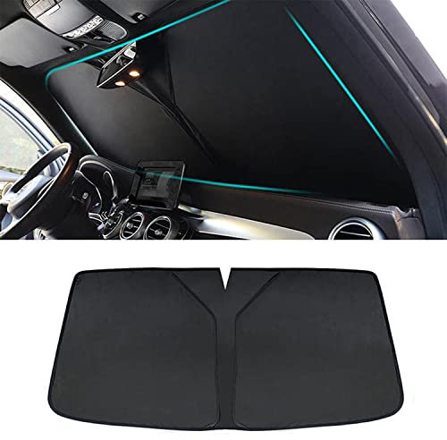 LUKBUT Apto para Mercedes Benz Clase E W211 2003-2009, Parasol para Coche, Parasol Plegable para Ventana Delantera, fácil de Usar