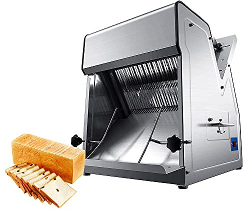 Trancheuse à pain commerciale 370 W, tranches de jambon 12 mm, trancheuses à pain 13-38 cm pour pain fait maison, trancheuse alimentaire pour restaurant, CE/FCC/CCC