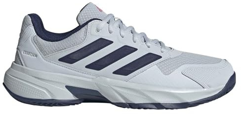 adidas Homme CourtJam Control 3 Clay Tennis Shoes, Halo Blue/Dark Blue/Team Shock Pink 2, 48 EU