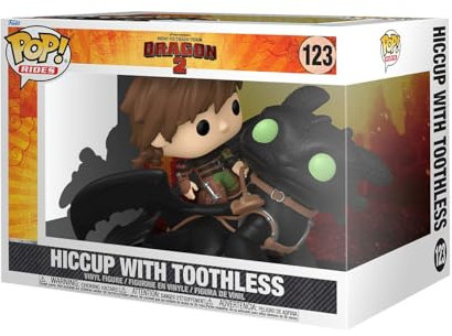 Funko Pop! Rides Deluxe: HTTYD – Hiccup with Toothless - How to Train Your Dragon - Figurine en Vinyle à Collectionner - Idée de Cadeau - Produits Officiels - Jouets pour Les Enfants et Adultes