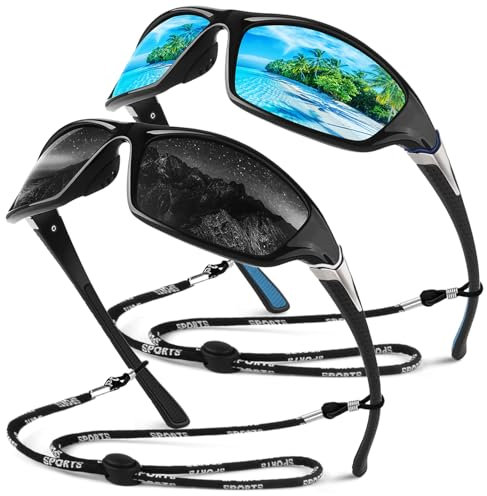 Sunier Sonnenbrille Herren Polarisiert Sport Fahrradbrille Herren Verspiegelt, Unzerbrechliche Angeln Fahren mit 100% UV400-Schutz Cat 3 CE