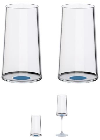 Trebonn SplitGlass Bicchieri Modulari Magnetici (Set 2) – Da Bicchiere a Calice in 1 Click – Salvaspazio, Lavabili in Lavastoviglie