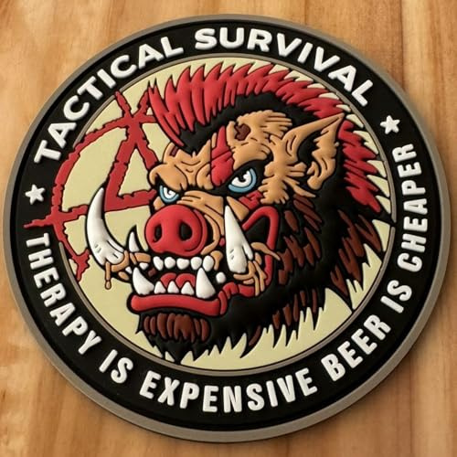 Écusson BEER-THERAPY Patch 3D PVC Scratch Hook&Loop | Écusson Emblème Patch militaire tactique pour sac à dos militaire | Airsoft, drapeau, broche, outdoor, crossfit, survie | BEER-THERAPY