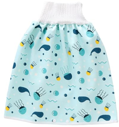 MUELODSIC Culottes D'apprentissage Imperméables pour Bébé 4-12 Ans en Coton et Tpu Taille Haute avec Fermeture Discrète, Prévention des Fuites Latérales, pour L'entraînement la Propreté