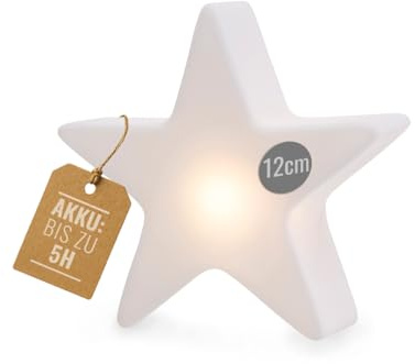 8 seasons design LED Stern Mini-Leuchte Shining Star Micro S – Dekolampe 12 cm – kabellos mit Akku, USB-C aufladbar – Tischdeko, Adventsbeleuchtung, leuchtende Winterdeko, Weihnachten