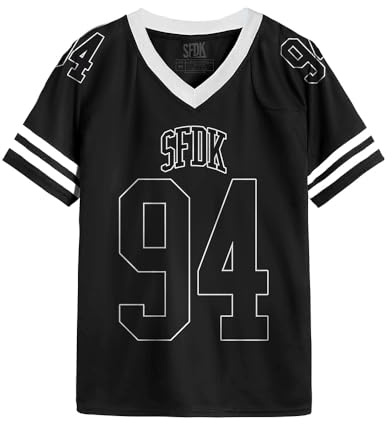 SFDK Camiseta Deportiva Microperforada 94 HARDGAME, Algodón, Manga Corta, Unisex, Estilo Urbano, Negro