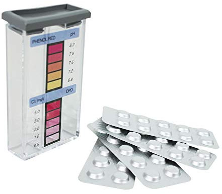 Linxor - Trousse d'analyse pastilles ph et chlore pour piscine ou spa