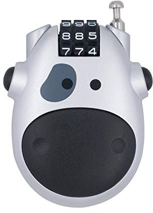 SnowTing Kabelschloss Zahlenschloss Fahrradschloss Scooterschloss Koffer Schloss Paket Motorrad Helm Drahtseil Zahlenschloss Universal Zahlencode Lock Silber