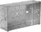 Double Patress Box 35mm – Surface Mount Electrical Back Box for Double Sockets, Switches & Outlets | Durable Metal Flush Mount Junction Box for Wiring, Home & Commercial Electrical Installations