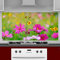 INDIGOS UG Spritzschutz - Blumenwiese - 120x50 cm - Aluverbund Platte bedruckt - mit Bild - Motiv - Küche - Küchenrückwand - Schild - Spritzschutz - Herd - Ofen