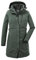 killtec Damen Funktionsparka/Parka mit abzippbarer Kapuze KOW 165 WMN PRK, grüngrau, 48, 37726-000, grün/grau