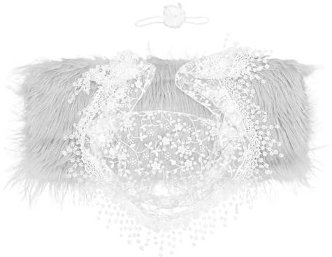 WATIIFUFU Zubehörset für die Fotografie zum Geburtstag von Neugeborenen Babydecke Wickeltuch elastisches Stirnband für Baby-Fotoshooting