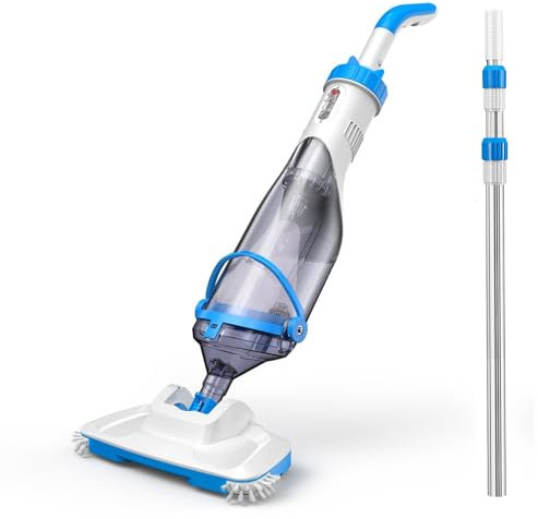 Consciot Pool Vacuum for Above Ground Pool & Inground Pool, Rechargeable Handheld Cleaner with Telescopic Pole,18.5 GPM Suction, 13.4 Head, 60-Min Runtime, for Spa & Hot Tub