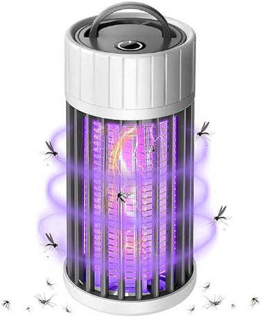Lampada antizanzare, alimentata tramite USB, elettronica, anti-mosche, con spina UV, cattura insetti a 360°, per casa, ufficio, giardino, protezione delle piante, per interni ed esterni, estivi