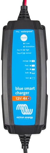 Victron Energy Blue Smart Batterie Ladegerät 12-Volt 4 Ampere 230V - Autobatterie Ladegerät - Batterieerhaltungsgerät und Desulfator - IP65 Geschützt - Bluetooth - CEE 7/16