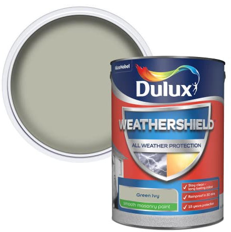 Dulux Weathershield Smooth Masonry Paint - Green Ivy - 5L
