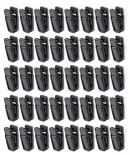 Xrten 40 Pezzi Pinze in Plastica per Grucce,Clip per Appendere in Plastica per Appendere Pantaloni e Gonne,Nero