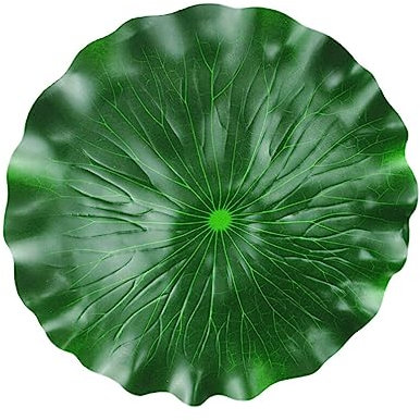 HOMSFOU Feuilles de nénuphar artificielles pour étang - 60 cm - Feuilles de lotus flottantes réalistes en mousse - Grandes feuilles de nénuphar réalistes - Pour étang, piscine, fontaine, décoration de