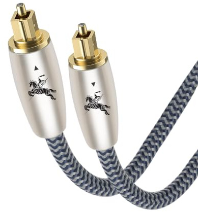 Impeto Cavo Ottico Audio,Cavo Toslink Alta qualità, Cable Audio coassiale ottico Fibra TOSLINK Connettore Placcato oro 24 K, S/PDIF, Adatto per TV, Computer Amplificatore, Home theater - 2 m