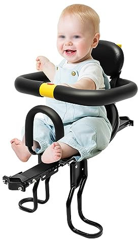 CCGOT Kinderfahrradsitz Vordersitz für Elektrofahrräder, Mountainbikes, Fahrräder, Falträder Erwachsene,Kindersitz Fahrrad Fahrradsitz Kinder Vorne bis 100kg,für Kinder von 8 Monate bis 6 Jahren