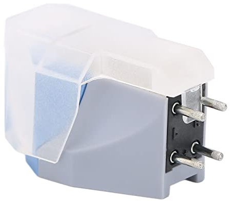 Cartuccia per Giradischi con Doppio Magnete Mobile Cartuccia Fonografica Cartuccia Magnetica con Montaggio Standard Stilo Sostitutivo per Giradischi DJ Cartuccia con Supporto