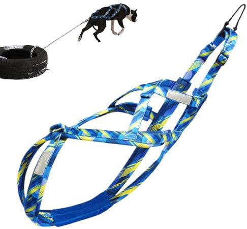 Hundezuggeschirr,Hundeschlittengeschirr, Bequemes Welpengeschirr, Brustgeschirr für Hunde, Hundeleine, Flexibles Outdoor-Hundeseil zum Rodeln, Spazierengehen im Freien