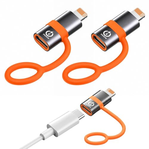 LAIVIYA 2PCS Adaptador USB C a Lightning,36W con Lazo Antipérdida
